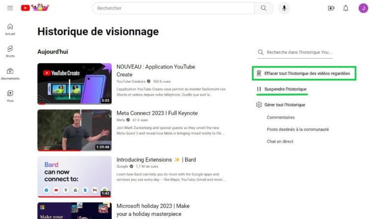 Comment Effacer Votre Historique Sur Youtube