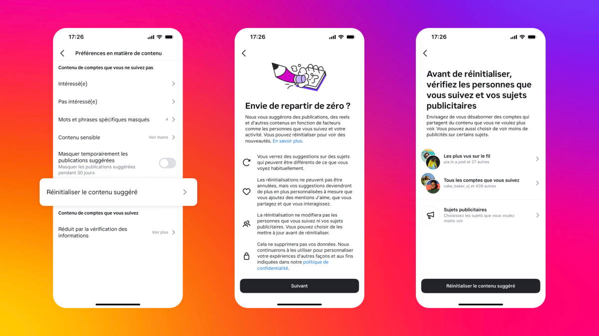 Instagram Lance Une Option Pour R Initialiser Lalgorithme Ce Quil