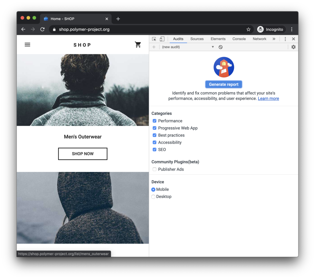 google-Lighthouse-audits