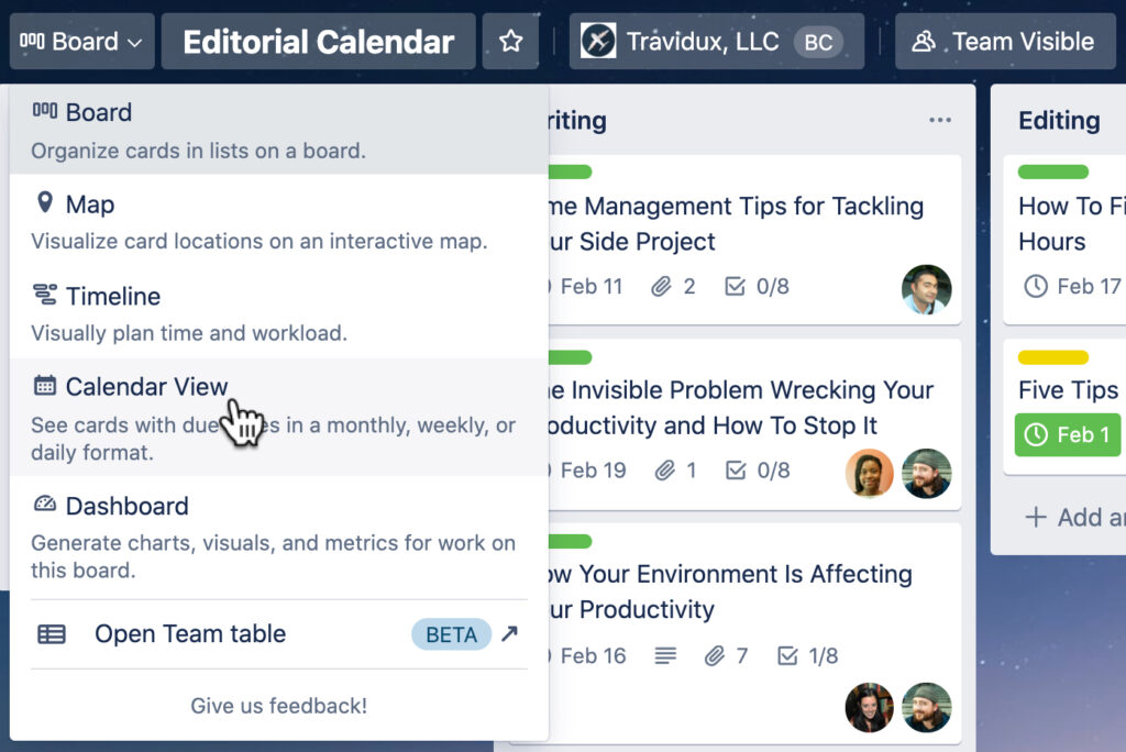 Trello-CalendarToggle
