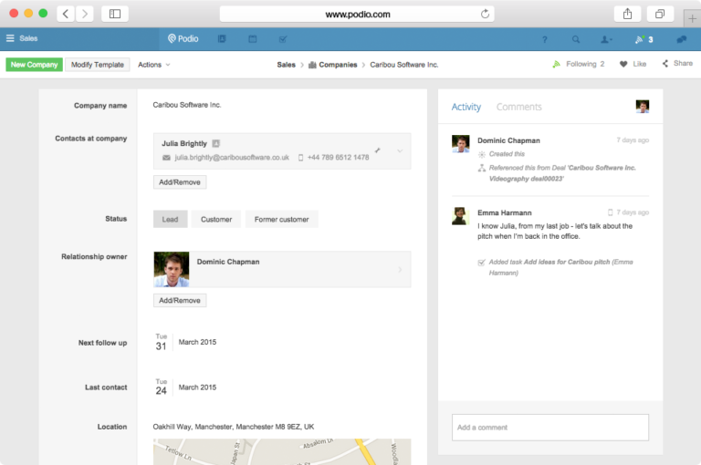 Podio App Podio : un espace de travail collaboratif et personnalisable