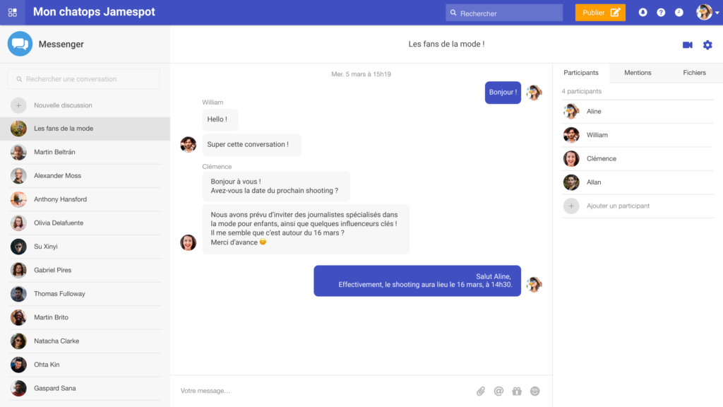 Capture d’écran N°1 – Messenger