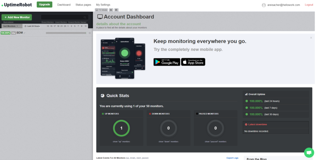 uptime-robot-dashboard