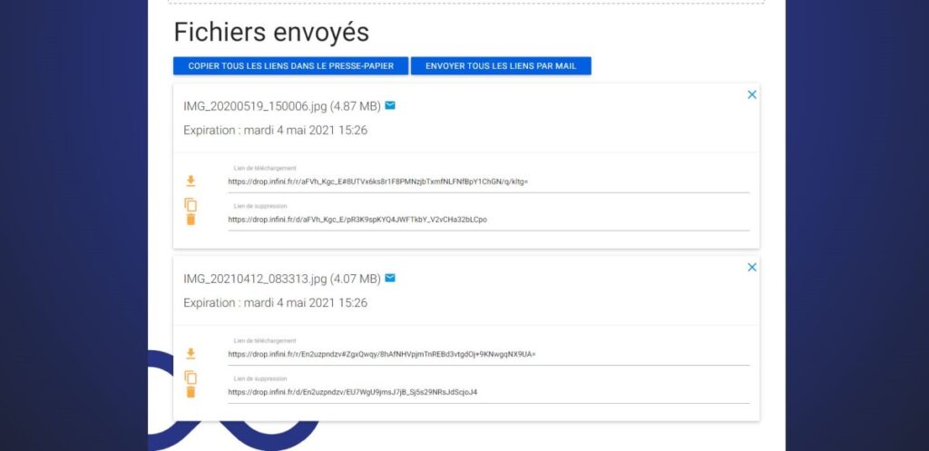 drop.infini.fichiers