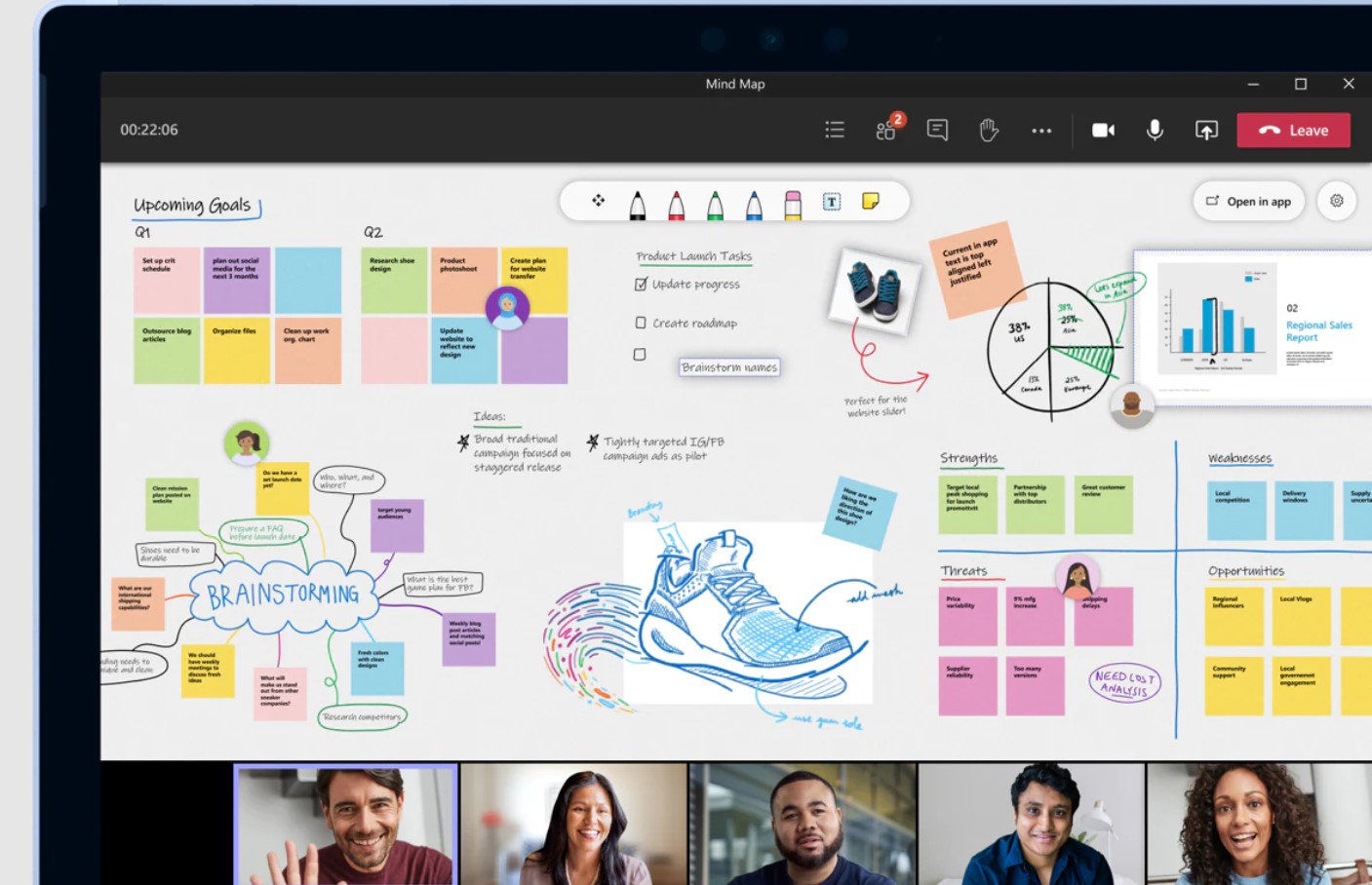 microsoft whiteboard presentation mode