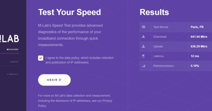 Illustration Speed Test Measurement Lab
