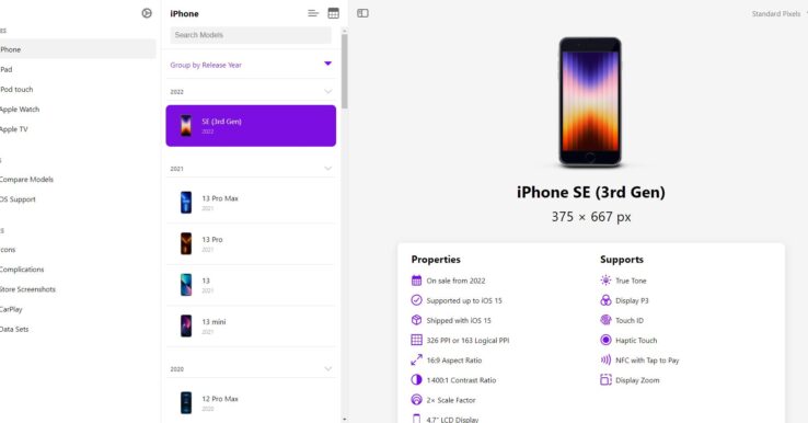Illustration Screen Sizes