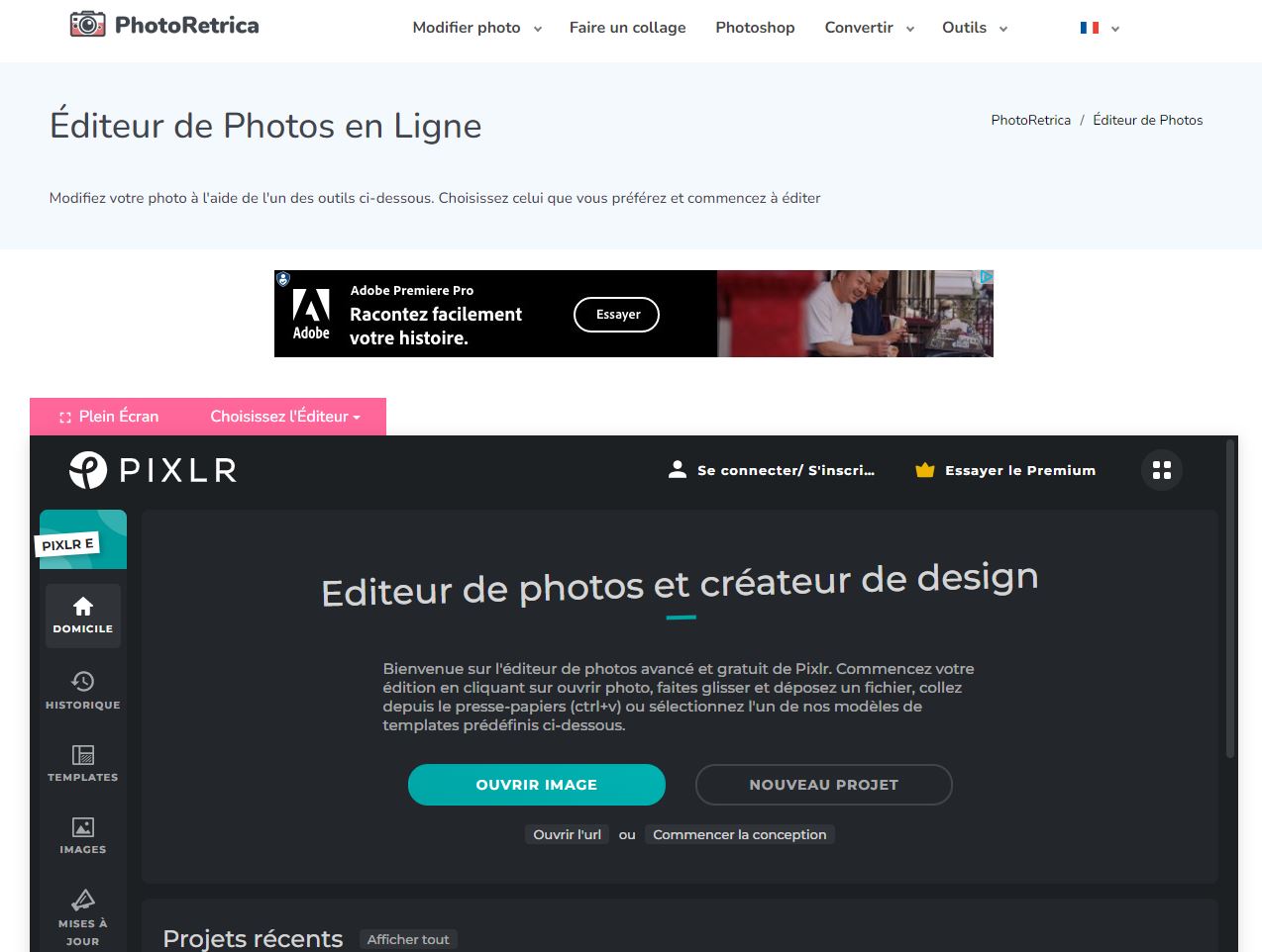 Photoretrica un service gratuit en ligne pour retoucher vos photos