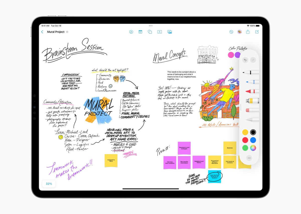 Freeform l application de tableau blanc collaboratif d apple