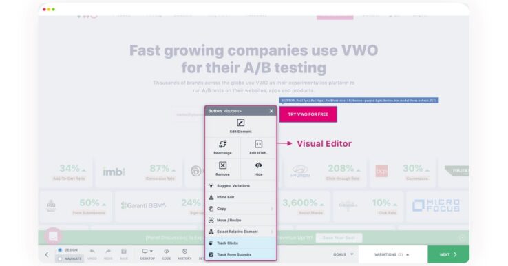 Illustration VWO Testing
