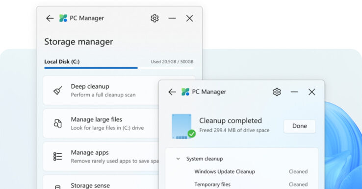 Illustration Microsoft PC Manager