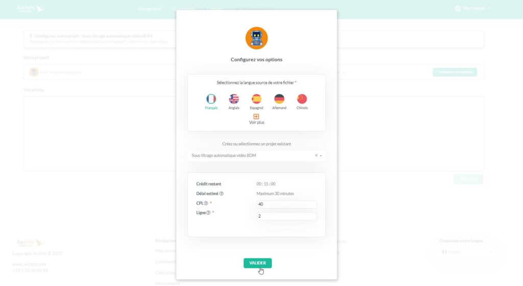 Par défaut, Authôt Studio suit les normes en vigueur sur le web : 40 caractères par ligne, sur 2 lignes.