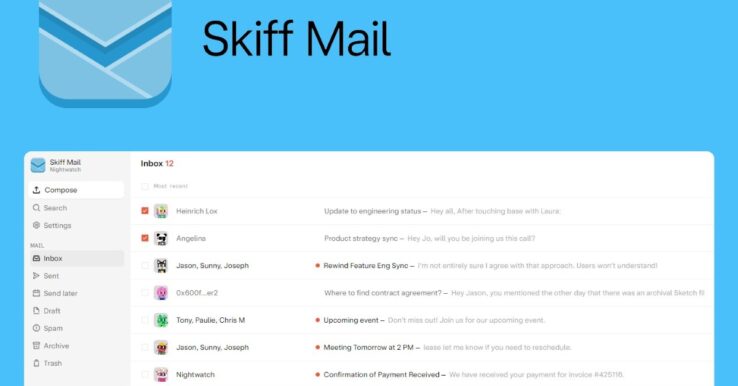 Illustration Skiff Mail
