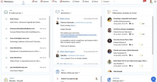 Zoho Workplace : la suite bureautique dans le cloud de Zoho