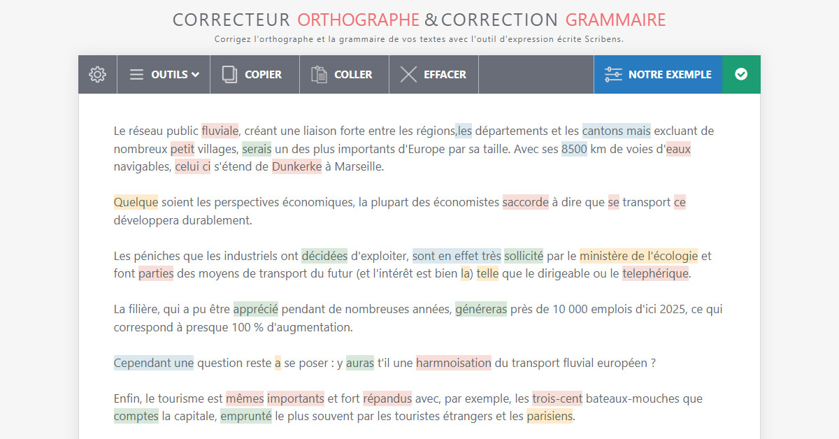 Scribens une solution de correction d orthographe et de grammaire