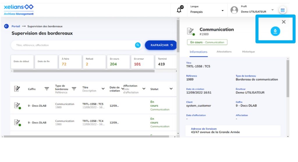 Xelians-archives-management-interface1