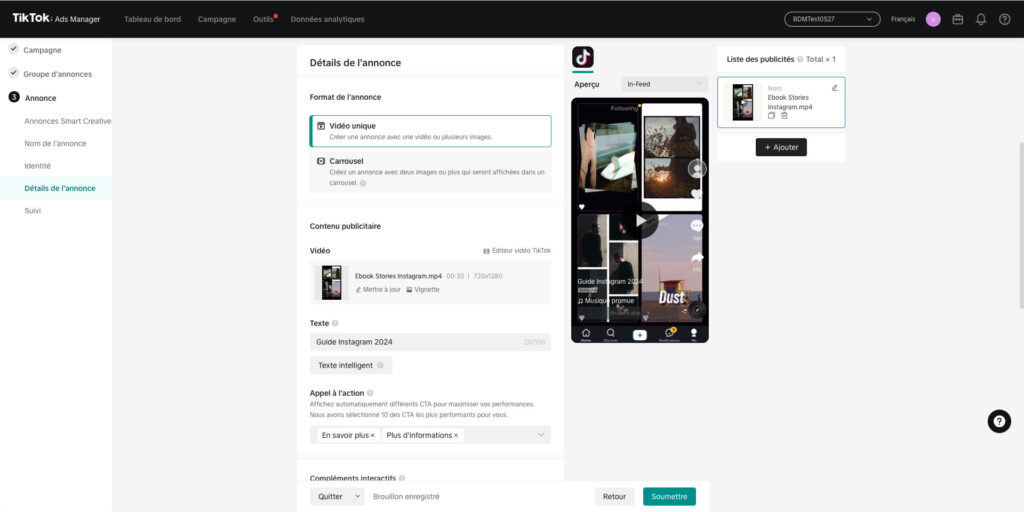 À retenir : il n'est pas obligatoire d'avoir un profil social TikTok pour faire de la publicité sur la plateforme.