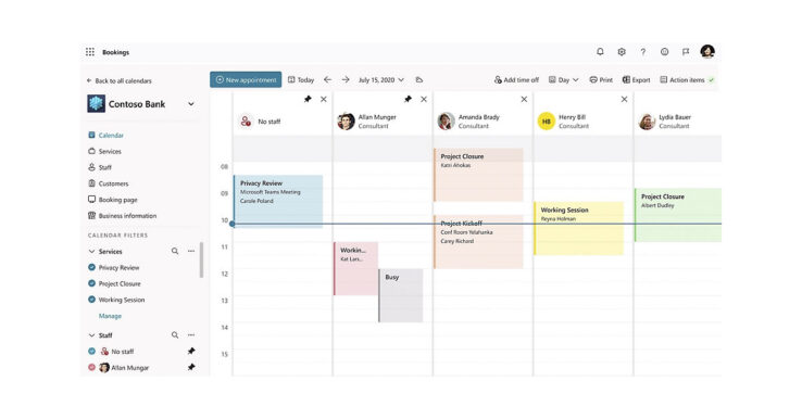 Illustration Microsoft Bookings