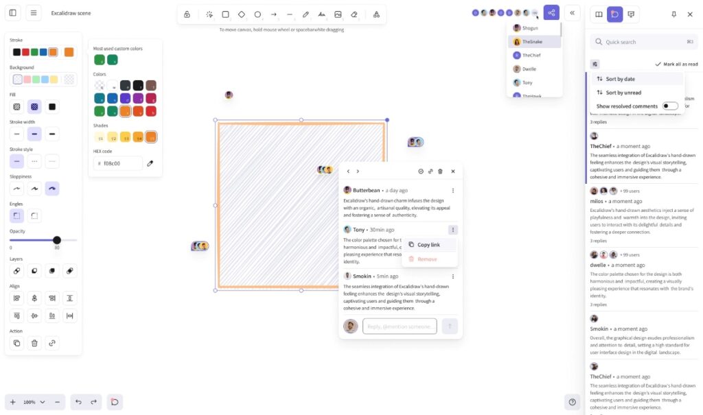 Interface Excalidraw