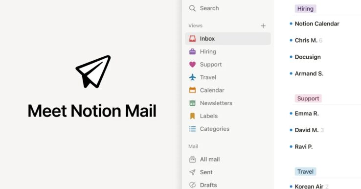 Illustration Notion Mail