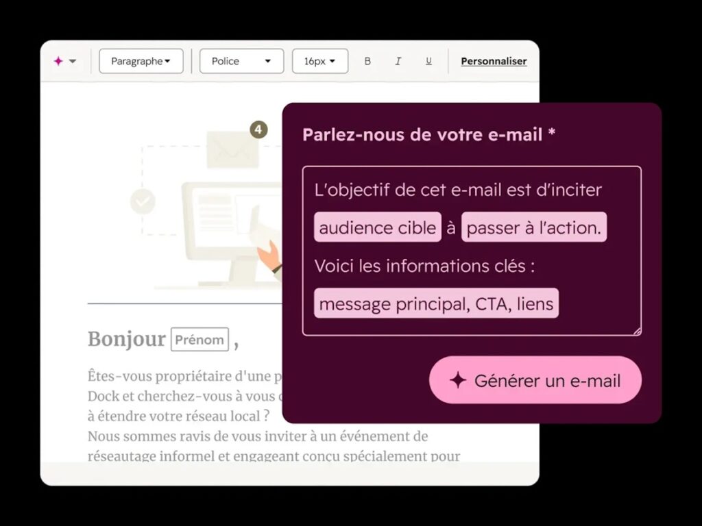 Marketing Hub – Generate Email With Prompt_fr