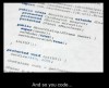 And so you code