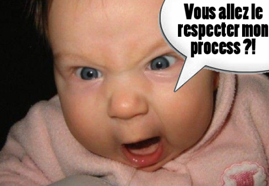 bébé pas content