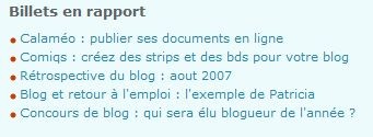 billets en rapport