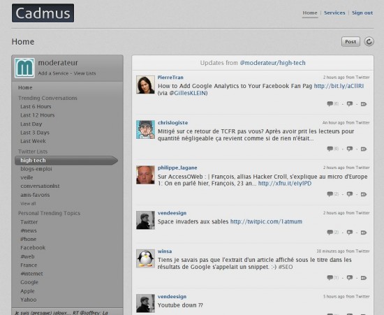 cadmus lists