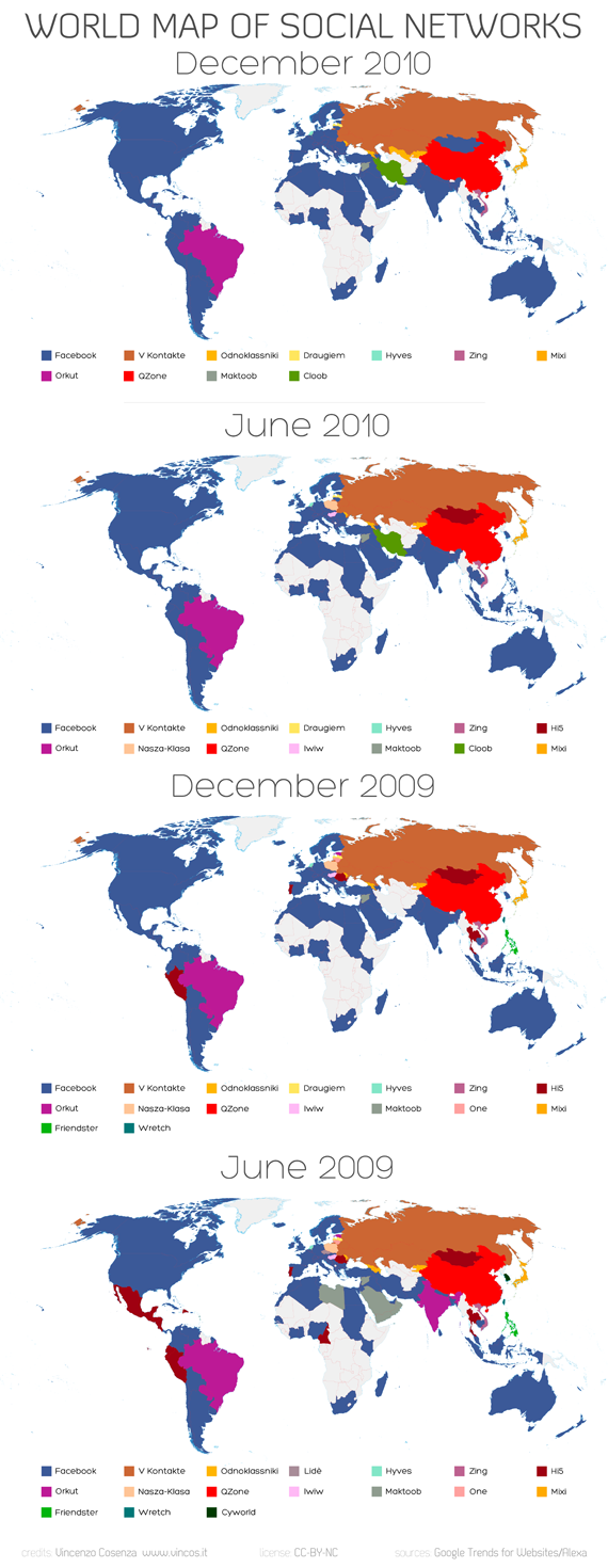 La Carte Du Monde Des Reseaux Sociaux m