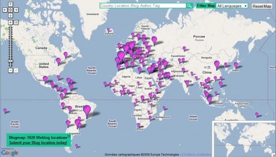 carte des blogs