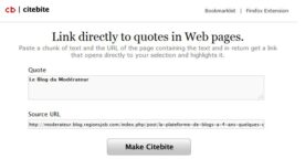 Partager une information spécifique d’une page web avec Citebite