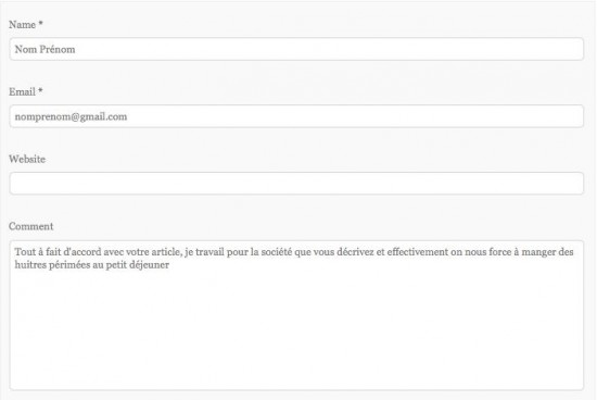 Des commentaires malfaisants...