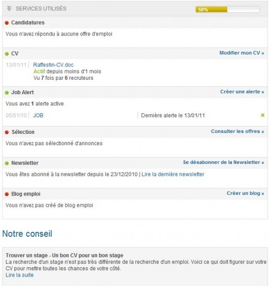 Compte candidat4 Compte candidat