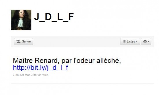 Corbeau et Renard twitter