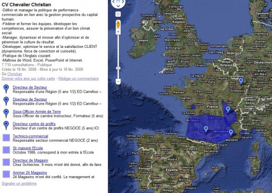 cv géolocalisé