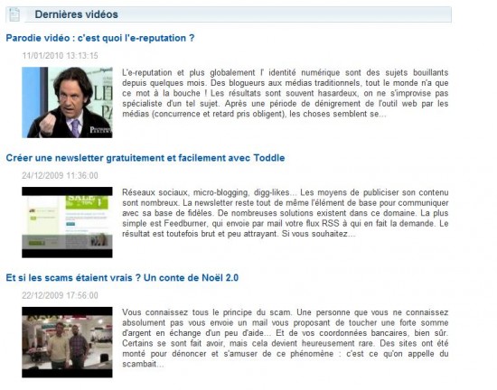 dernieres videos