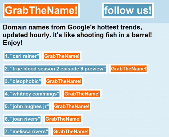 grab the name
