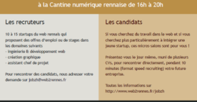 Jobzh : les start-ups rennaises recrutent le 7 décembre