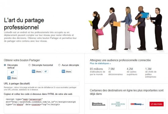 partage linkedin