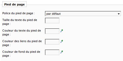 pied de page