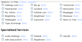 Blog ping : prévenir les moteurs de recherche de vos mises à jour