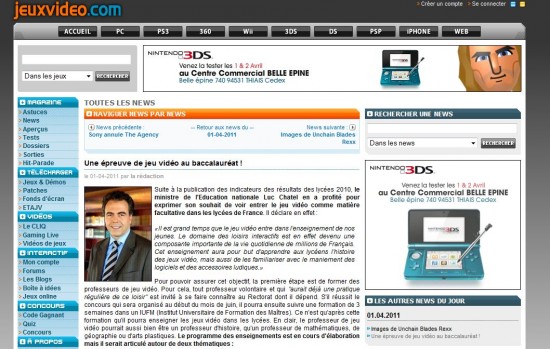 Poisson d'avril jeuxvideo.com