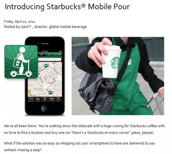 Poisson d'avril Starbucks