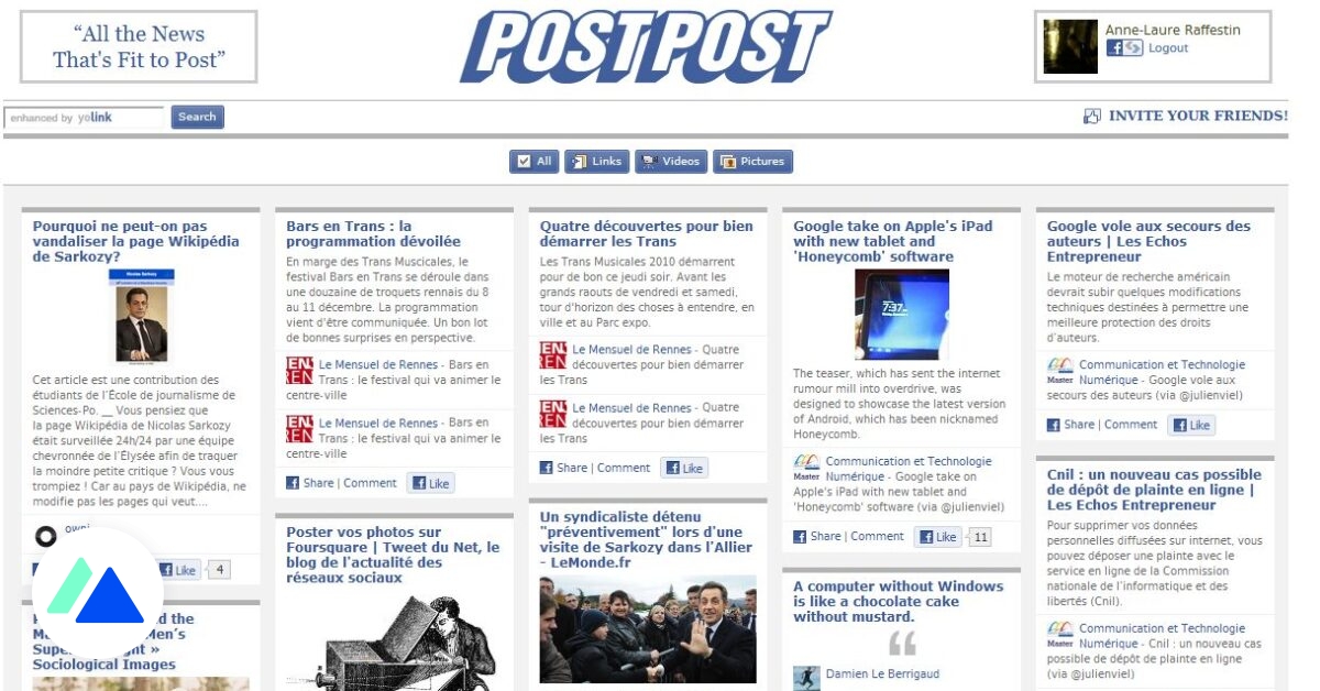 PostPost, créer un journal à partir de Facebook