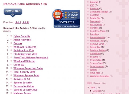remove fake antivirus
