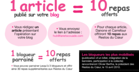 Un geste pour les restos du coeur : un billet = 10 repas