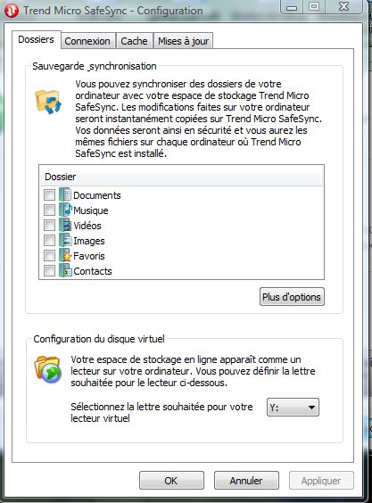 Configurer Safe Sync