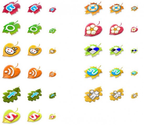 set d'icônes automne