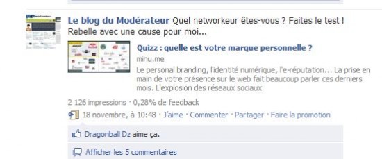 Statistiques Facebook